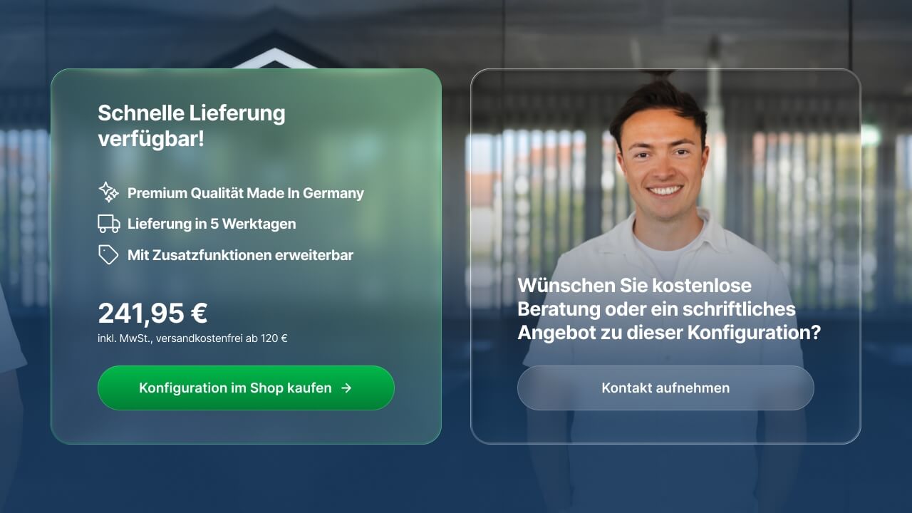 Briefkasten konfigurieren mit Vorschau und Preis