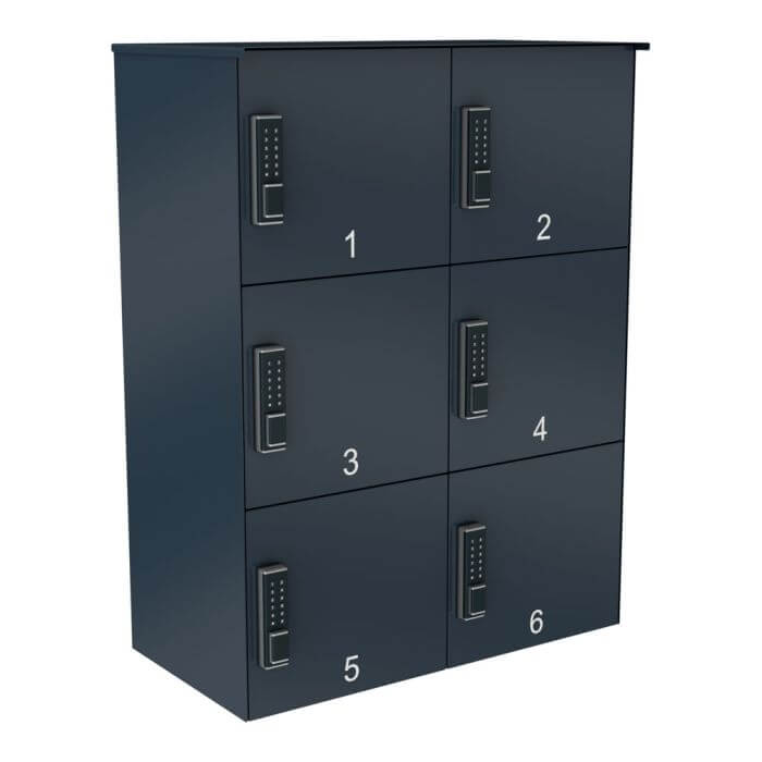 KNOBLOCH PIKNO Abholstation in Anthrazit mit 6 Paketfächern