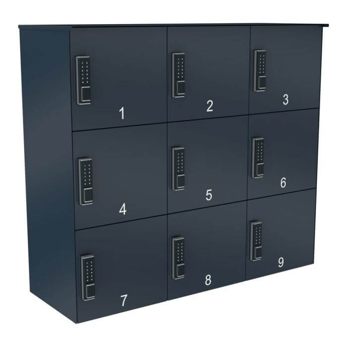 KNOBLOCH PIKNO Abholstation in Anthrazit mit 9 Paketfächern