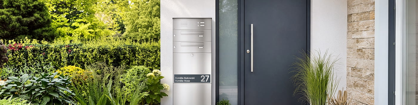 Paketbox in Edelstahl