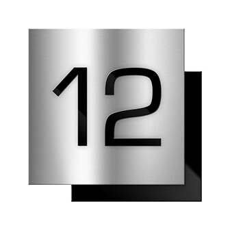 KNOBLOCH Edelstahl Hausnummern für den Hauseingang