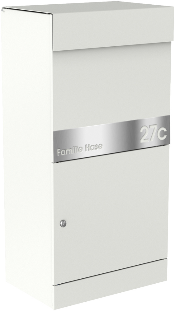 Paketbox | MONTREAL | Weiß | Paketkasten | Beschriftungsblende