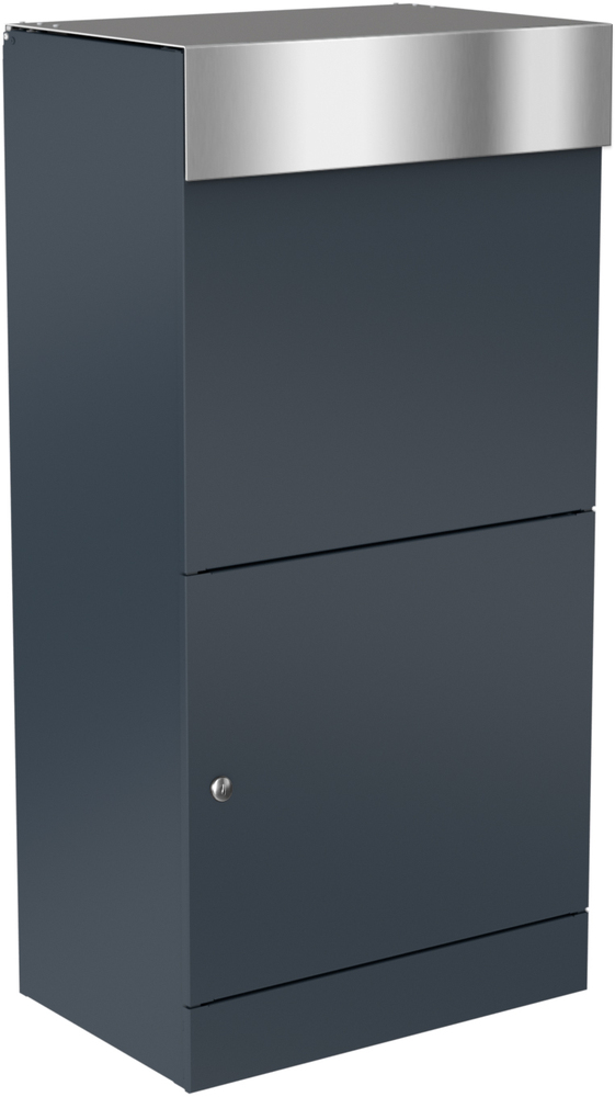 Paketbox | MONTREAL | Anthrazit | Edelstahl-Klappe