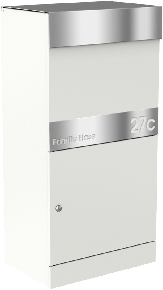 Paketbox | MONTREAL | Weiß | Paketkasten | Beschriftungsblende