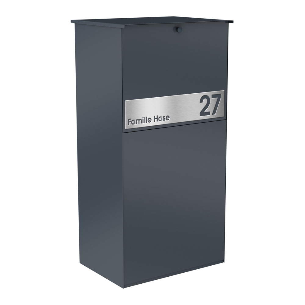 Paketbox KNOBOX PRO 10Z | XL-Paketkasten für viele Pakete | für alle Lieferdienste | Farbe nach Wahl | mit Beschriftungsblende