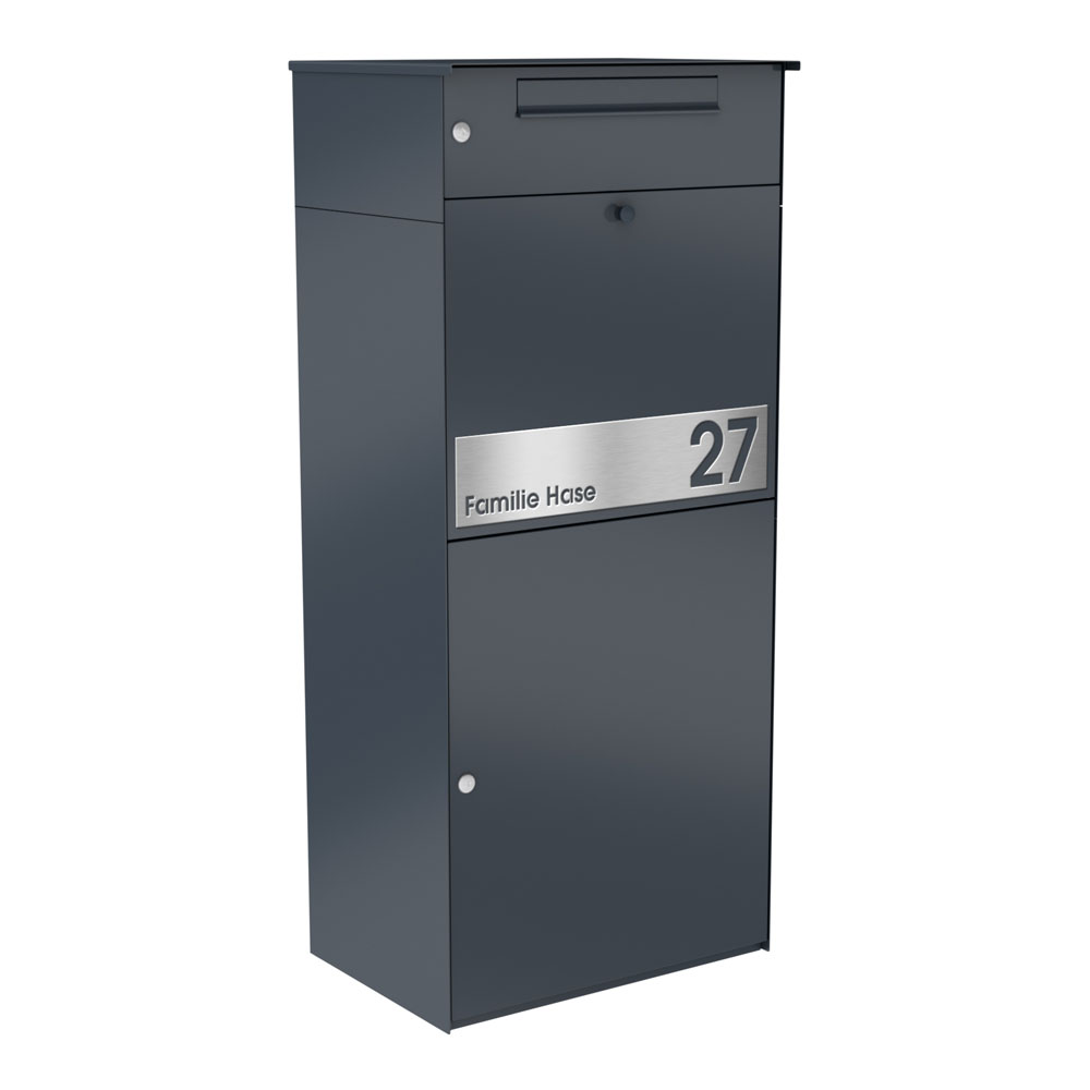 Paketbox KNOBOX PRO 11 | XL-Paketkasten für viele Pakete | für alle Lieferdienste | Farbe nach Wahl | mit Beschriftungsblende