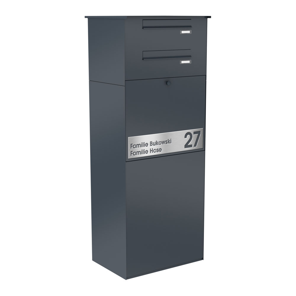 Paketbox KNOBOX PRO 13Z | XL-Paketkasten für viele Pakete | für alle Lieferdienste | Farbe nach Wahl | mit Beschriftungsblende