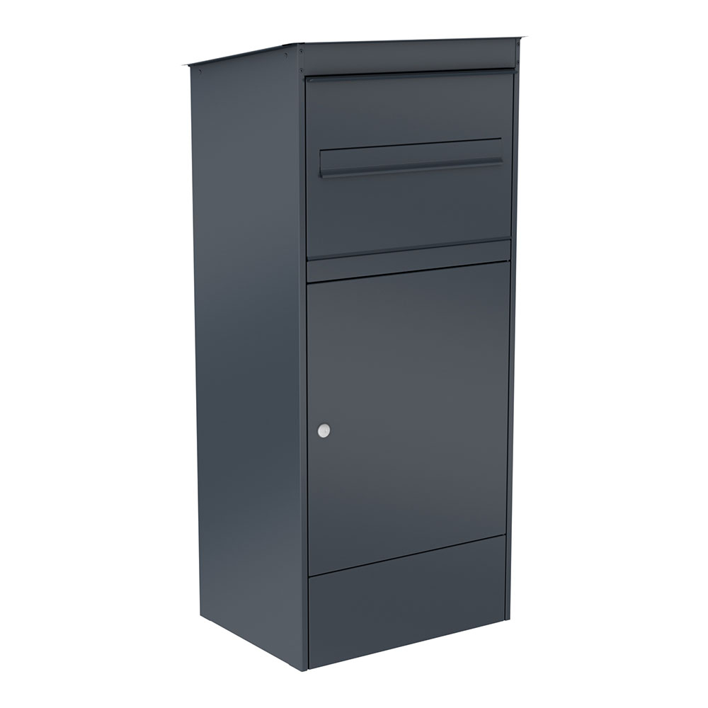 Paketbox JASPER XL | Großer Paketkasten mit Briefkasten | für alle Lieferdienste | Anthrazit