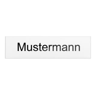 Gravierfähige Einlage für Standard-Namensschild - mit Gravur