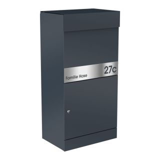 Paketbox | MONTREAL | Anthrazit | Beschriftungsblende