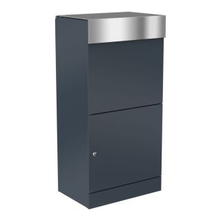 Paketbox | MONTREAL | Anthrazit | Edelstahl-Klappe