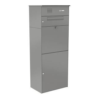 Paketbox KNOBOX PRO 12 | XL-Paketkasten für viele Pakete | für alle Lieferdienste | Grau