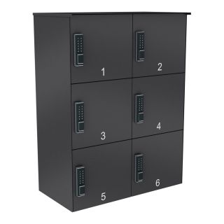 Abholstation | PIKNO | 330 mm hoch | Schwarz | 6er