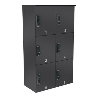 Abholstation | PIKNO | 440 mm hoch | Schwarz | 6er