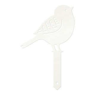 Gartenstecker | Vogel 1 | Weiß