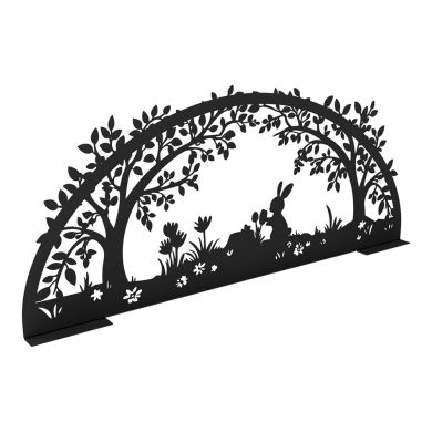 Schwibbogen | DSB2020 Lichtung-Motiv | Freistehend zum Aufschrauben | Schwarz | Outdoor