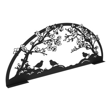 Schwibbogen | DSB2030 Kirschblüten-Motiv | Freistehend zum Aufschrauben | Schwarz | Outdoor