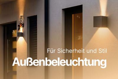 Außenleuchten für Sicherheit und Stil: Hell durch die dunkle Jahreszeit