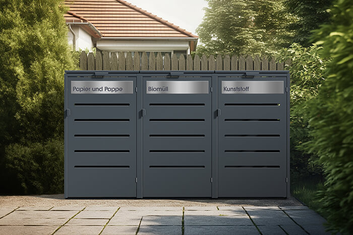 KNOBLOCH dreiteilige Mülltonnenbox