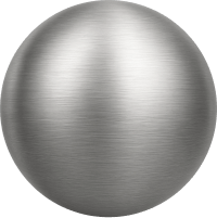 Kugel aus dem Material gebürstetes Edelstahl