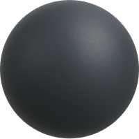 Kugel aus dem Material pulverbeschichtetes Aluminium in der Farbe RAL 7016